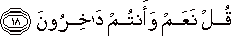 قُلْ نَعَمْ وَأَنْتُمْ دَاخِرُونَ قُلْ نَعَمْ وَأَنْتُمْ دَاخِرُونَ