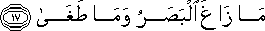 مَا زَاغَ الْبَصَرُ وَمَا طَغَىٰ مَا زَاغَ الْبَصَرُ وَمَا طَغَىٰ