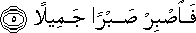 فَاصْبِرْ صَبْرًا جَمِيلًا فَاصْبِرْ صَبْرًا جَمِيلًا