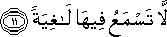 لَا تَسْمَعُ فِيهَا لَاغِيَةً