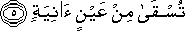 تُسْقَىٰ مِنْ عَيْنٍ آنِيَةٍ تُسْقَىٰ مِنْ عَيْنٍ آنِيَةٍ