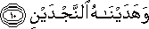 وَهَدَيْنَاهُ النَّجْدَيْنِ